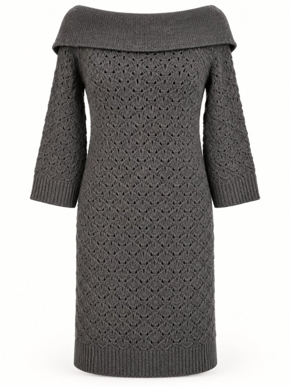 Juicy Couture Charcoal Knit Sweater Dress L